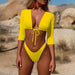 Color-Bikini Solid Color Split Swimsuit Women Suit Bikini-Fancey Boutique