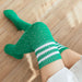 Color-Green Socks and White Stripes-Sexy Rhinestone Knee Socks Striped Women Stockings Rhinestone Socks High-Top Cotton Socks-Fancey Boutique