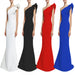 Color-Women' Clothing Dress Ruffle Sleeve Slim One Shoulder Dress-Fancey Boutique