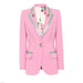 Color-Pink-Rose Buckle Small Blazer High Quality Women-Fancey Boutique