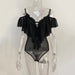 Color-Black-Sources New Suspender Mesh V-neck Sexy Bodysuit Spring Summer Popular Women Clothing-Fancey Boutique