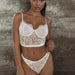 Color-White-Sexy Underwear Lace See-through Three-Point Temptation Bra Panties Two-Piece Suit-Fancey Boutique