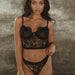 Color-Black-Sexy Underwear Lace See-through Three-Point Temptation Bra Panties Two-Piece Suit-Fancey Boutique