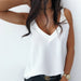 Color-White-Summer Leopard Print Loose Camisole Backless Shirt Women-Fancey Boutique