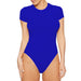 Color-Blue-Summer Casual Women Clothing Short-Sleeved Bodysuit Tight Bodysuit Bodysuit-Fancey Boutique