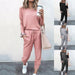 Color-Spot Autumn Winter New Women Clothing Loose-Fitting Solid Color Long Sleeves Casual Suit-Fancey Boutique