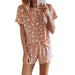 Color-Summer New Printed Pajamas Two-Piece Set Home Wear Suit-Fancey Boutique