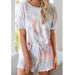 Color-Women Clothing Printed Short Sleeve Two Piece Pajamas Tie Dye Pajamas-Fancey Boutique