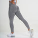 Color-Pants-Medium Gray-Seamless Small Crescent Breathable Quick-drying Fitness Pants Women High Waist Peach Hip Tight Stretch Hip Lift Yoga Pants-Fancey Boutique