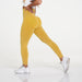 Color-Pants-Bright Yellow-Seamless Small Crescent Breathable Quick-drying Fitness Pants Women High Waist Peach Hip Tight Stretch Hip Lift Yoga Pants-Fancey Boutique