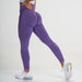 Color-Pants-Purple-Seamless Small Crescent Breathable Quick-drying Fitness Pants Women High Waist Peach Hip Tight Stretch Hip Lift Yoga Pants-Fancey Boutique