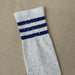 Color-White Socks Blue Stripes-Sexy Rhinestone Knee Socks Striped Women Stockings Rhinestone Socks High-Top Cotton Socks-Fancey Boutique