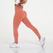 Color-Pants-Fresh Orange-Seamless Small Crescent Breathable Quick-drying Fitness Pants Women High Waist Peach Hip Tight Stretch Hip Lift Yoga Pants-Fancey Boutique