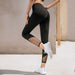 Color-Mesh Stretch Quick Drying Tight Yoga Pants High Waist Hip Lift Ankle Length Pants Sports Running Fitness Pants Women-Fancey Boutique