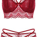 Color-Widened Lace Edge Sexy Deep V Plunge Plunge Bra Set Top Thin Bottom Thick Push up Sexy Lingerie-Fancey Boutique