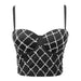 Color-Stage Padded Strap Vest Women Outer Wear Sexy Top Sexy Off The Shoulder Tide Beaded Performance Wear-Fancey Boutique