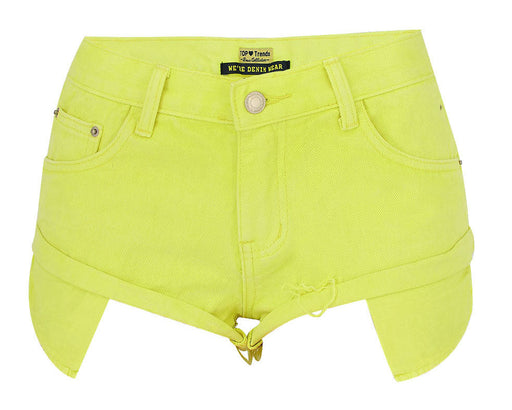 Color-Fluorescein-Women Clothing Low Waist Denim Shorts Decadent Loose Non-Elastic Curling Exposure Pocket Beach Pants Macaron Pink-Fancey Boutique