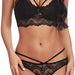 Color-Black-Widened Lace Edge Sexy Deep V Plunge Plunge Bra Set Top Thin Bottom Thick Push up Sexy Lingerie-Fancey Boutique
