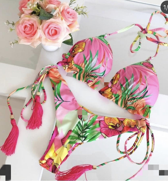 Color-5215-Printed Split Bikini Women Swimsuit-Fancey Boutique