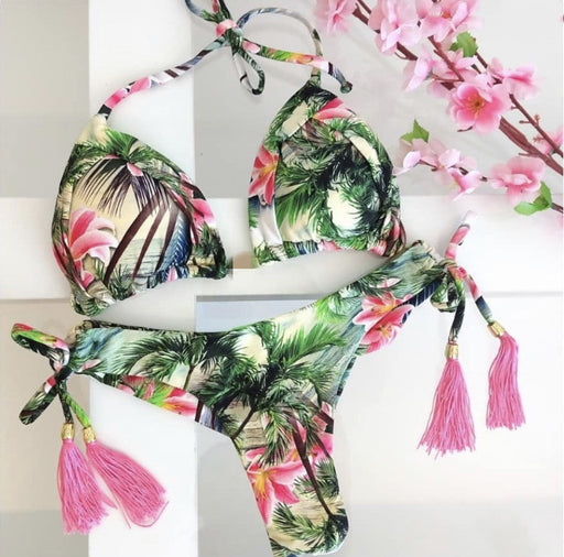 Color-Printed Split Bikini Women Swimsuit-Fancey Boutique