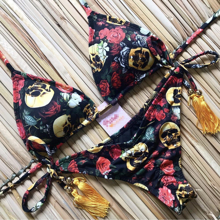 Color-QS08-Printed Split Bikini Women Swimsuit-Fancey Boutique