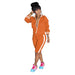 Color-Orange-Women Clothing Summer off-Shoulder Sports Two-Piece Suit-Fancey Boutique