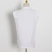 Color-White-Fall Niche Design Elegant Sexy White Padded Shoulder Sleeveless Collared Shirt Top-Fancey Boutique