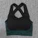 Color-blackish green-Yoga Vest Sports Bra Seamless Underwear Shockproof Beauty Back Quick-Drying Bra Running Exercise Underwear-Fancey Boutique