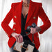 Color-Women Solid Color Fashionable Casual Short Blazer-Fancey Boutique
