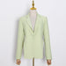 Color-Niche Autumn Sexy Bare Back Back Chain Design Waist-Tight Slimming Small Blazer Blazer-Fancey Boutique