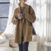 Color-Small Reversible Cashmere Coat Women Short Loose Woolen Coat Women-Fancey Boutique