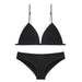 Color-Black-Sexy Wireless Underwear Women Push up Bra Summer Thin French Beauty Back Camisole Front Buckle Bra Set-Fancey Boutique