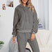 Color-Dark Grey-Autumn Winter New Double-Sided Velvet Hooded Sweater Pajamas Casual Women Clothing Fashion Suit Women-Fancey Boutique