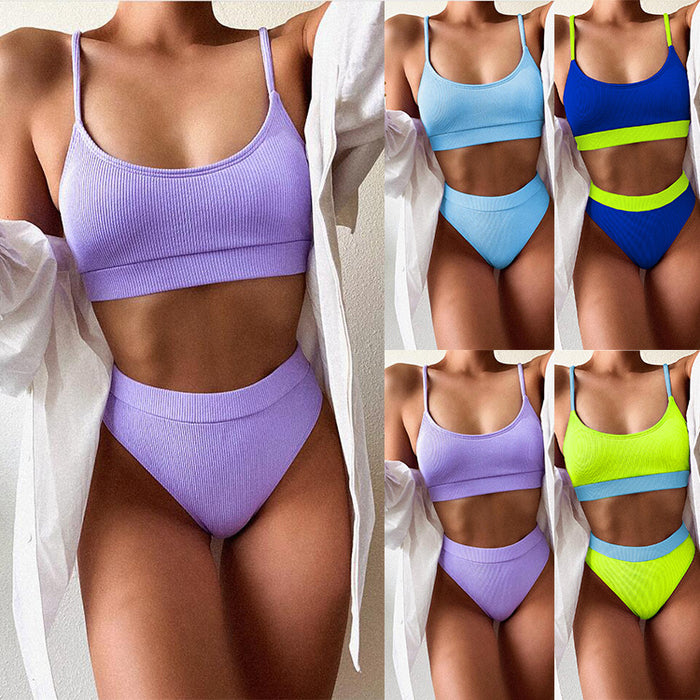 Color-Swimsuit Bikini Women Swimsuit Split Bikini Swimsuit-Fancey Boutique