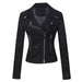 Color-Women Clothing Motorcycle Jacket Women Leather Top Short Slim Suede Leather Jacket Women-Fancey Boutique