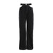 Color-Black-Fried Street Personalized Cut Low Waist Denim Straight Leg Pants Casual Pants-Fancey Boutique