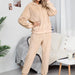 Color-Apricot-Autumn Winter New Double-Sided Velvet Hooded Sweater Pajamas Casual Women Clothing Fashion Suit Women-Fancey Boutique