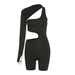 Color-Black-Women Clothing Spring Long Sleeve Sexy Hollow Out Cutout Sports Romper-Fancey Boutique