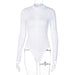 Color-White-Long-sleeve Zipper Slim Fit Slim Looking Base Bodysuit Autumn-Fancey Boutique