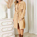 Color-Culture Code Full Size Tied Trench Coat with Pockets-Fancey Boutique