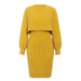 Color-Knitted Dress Two Piece Set Autumn Winter Solid Color Pullover Sweater Women-Fancey Boutique