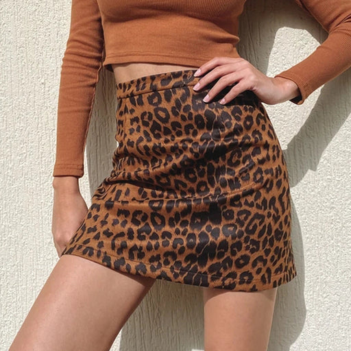 Color-Women Clothing Suede Hip Skirt High Waist Zipper Autumn Winter A line Solid Skirt Women-Fancey Boutique