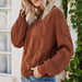 Color-Autumn Winter Solid Color Twisted Mock Neck Sweater Sweater Long Sleeve Pullover Sweater-Fancey Boutique