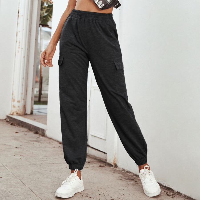 Color-Women Clothing Sports High Waist Casual Yoga Trousers-Fancey Boutique