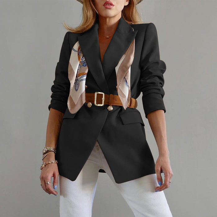 Color-Autumn Winter Women Clothing Slim Fit Casual Blazer Women Clothing-Fancey Boutique