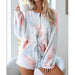 Color-Tie-dyed Printed Casual Long Sleeve Shorts Set-Fancey Boutique