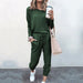 Color-blackish green-Spot Autumn Winter New Women Clothing Loose-Fitting Solid Color Long Sleeves Casual Suit-Fancey Boutique