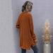 Color-Autumn Long Sleeves Outerwear Knitted V neck Cardigan Sweater Coat for Women-Fancey Boutique