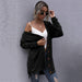 Color-Autumn Long Sleeves Outerwear Knitted V neck Cardigan Sweater Coat for Women-Fancey Boutique