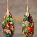 Color-One Size-Handmade Teardrop Shape Natural Stone Dangle Earrings-Fancey Boutique